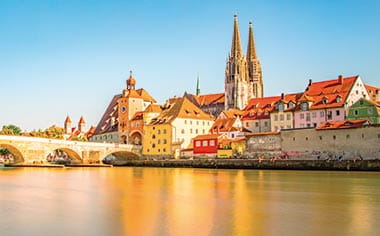 Regensburg and Danube River, Germany Regensburg and Danube River, Germany
